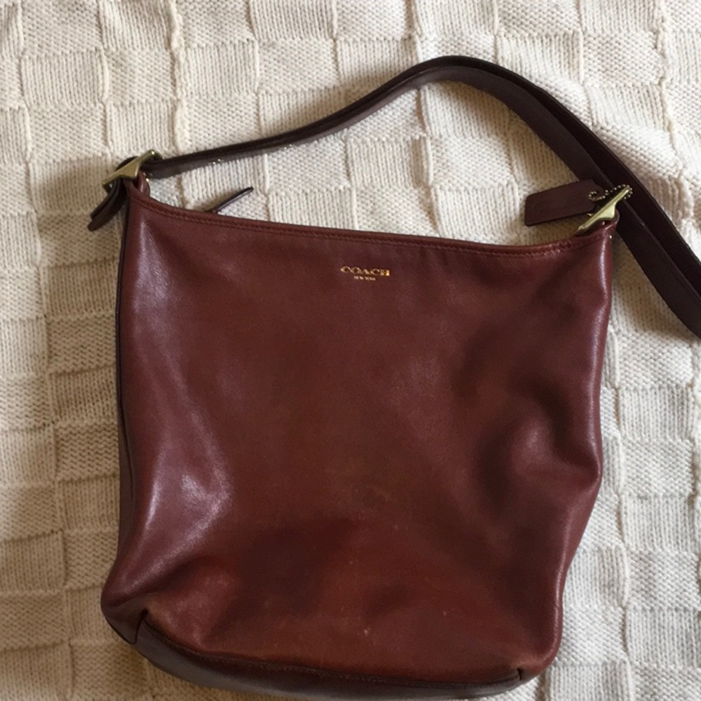 Coach brown leather purse